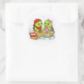 Kerstkoekjes Ronde Sticker (Tas)