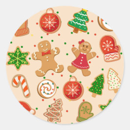 Kerstkoekjes Ronde Sticker