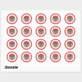 Kerstkoekjes Ronde Stickers (Vel)