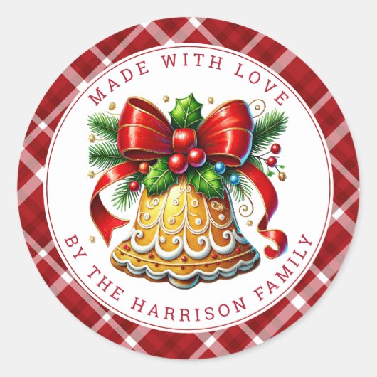 Kerstkoekjes Ronde Stickers (Voorkant)