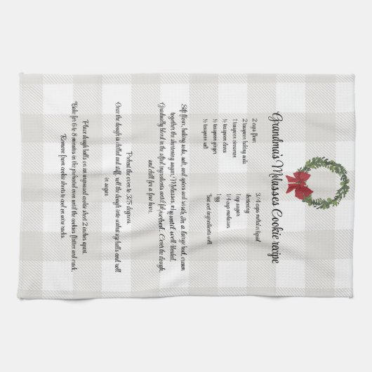 Kerstkoekjes rood groen geblazen theedoek (Horizontaal)