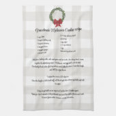 Kerstkoekjes rood groen geblazen theedoek (Verticaal)