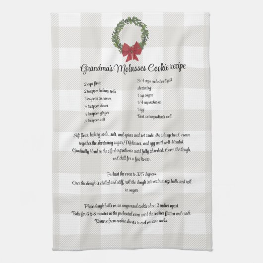 Kerstkoekjes rood groen geblazen theedoek (Verticaal)