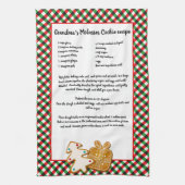 Kerstkoekjes rood groen geblazen theedoek (Verticaal)