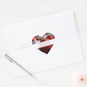 Kerstkoekjes Rood Zilver Glitter Ornamenten Hart Sticker (Envelop)