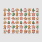 Kerstkoekjes Ruilen Rode Groene Vakantie Tissuepapier (Voorkant)