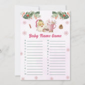 Kerstkoekjes Santa Baby Naam Spelkaart Kaart (Voorkant)