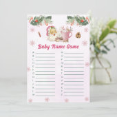 Kerstkoekjes Santa Baby Naam Spelkaart Kaart (Staand voorkant)