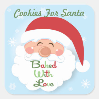 Kerstkoekjes Santa Baking label Stickers