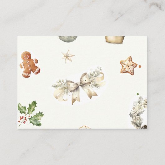 Kerstkoekjes Santa raad hoeveel Snoepjes Informatiekaartje (Achterkant)