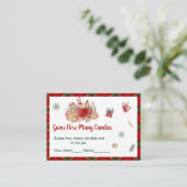 Kerstkoekjes Santa raad hoeveel Snoepjes Informatiekaartje (Staand voorkant)