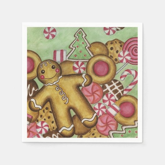 Kerstkoekjes Servetten (Voorkant)