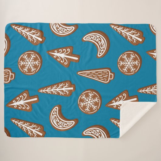 kerstkoekjes sherpa deken (Voorkant (horizontaal))