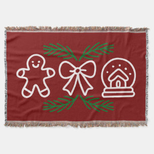 Kerstkoekjes & Sneeuwbol Festive Ontwerp Deken