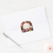 Kerstkoekjes Snoep Brownies Donuts Vierkante Sticker (Envelop)