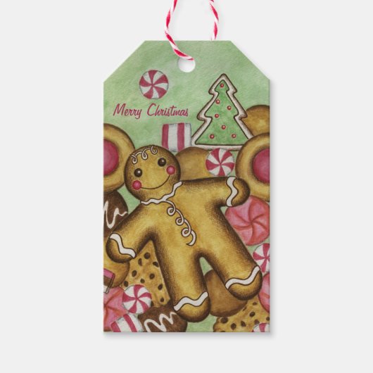 Kerstkoekjes Snoep Cadeau Labels Cadeaulabel (Voorkant)