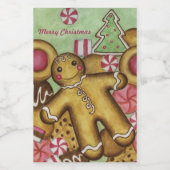 Kerstkoekjes Snoep Cadeaubonnen Voedselcontainer Etiket (Enkel label)