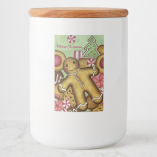 Kerstkoekjes Snoep Cadeaubonnen Voedselcontainer Etiket