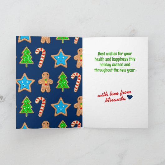 kerstkoekjes snoep chocolade bakken feestdagen kaart (Binnen)