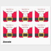 Kerstkoekjes, Snoep, en Behandelingen, Santa Stick Vierkante Sticker (Vel)