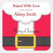 Kerstkoekjes, Snoep & Traktaties, Santa Stickers (Voorkant)