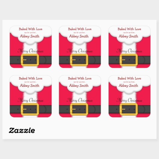 Kerstkoekjes, Snoep & Traktaties, Santa Stickers (Vel)