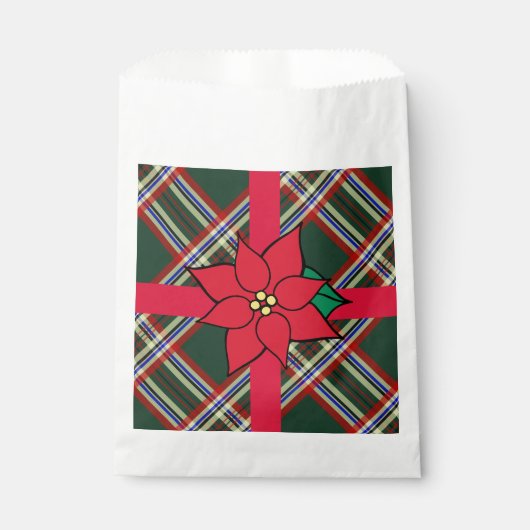 kerstkoekjes Snoep van de partij Poinsettia Bedankzakje (Voorkant)