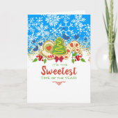 kerstkoekjes snowflakes bakkerij bakkerij feestdagen kaart (Voorkant)