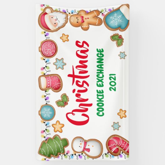 Kerstkoekjes Spandoek (Verticaal)