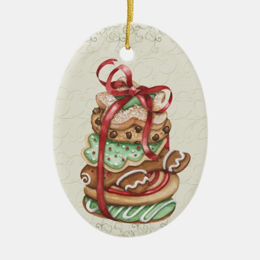 Kerstkoekjes - SRF keramische siervoorwerpen Keramisch Ornament (Voorkant)