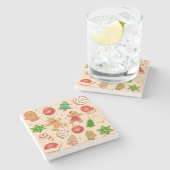 Kerstkoekjes Stenen Onderzetter (Zijkant)