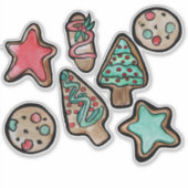 Kerstkoekjes Sticker (Voorkant)