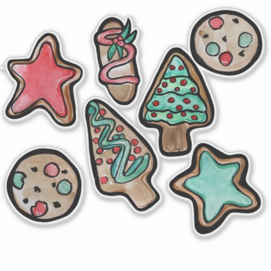 Kerstkoekjes Sticker (Voorkant)