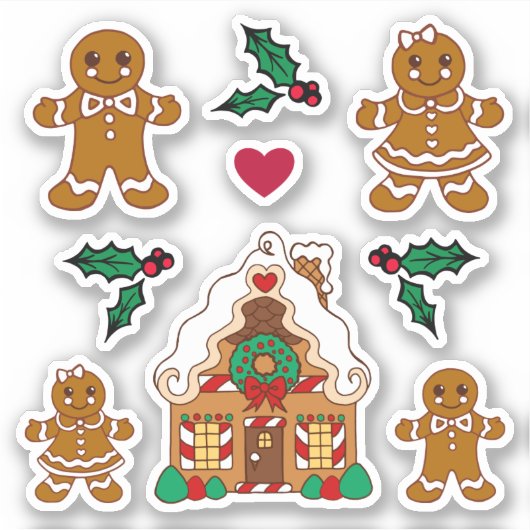 Kerstkoekjes Stickers (Voorkant)