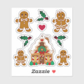 Kerstkoekjes Stickers (Vel)