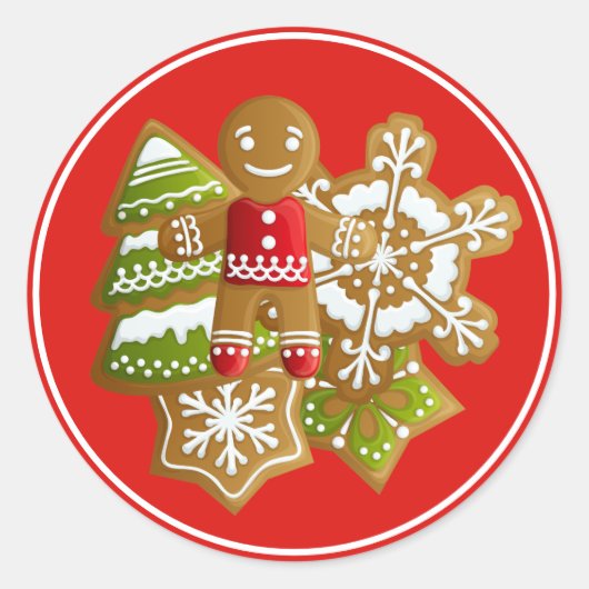 Kerstkoekjes Stickers (Voorkant)