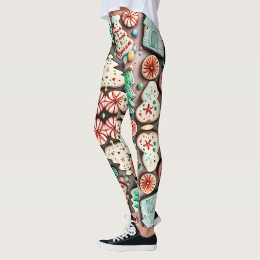 Kerstkoekjes, suikerhuispatroon leggings (Links)
