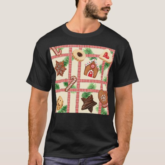 Kerstkoekjes T-shirt (Voorkant)