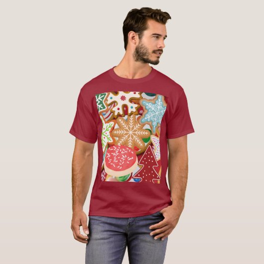 Kerstkoekjes T-shirt (Voorkant volledig)