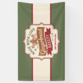 Kerstkoekjes taart verkopers spandoek (Verticaal)