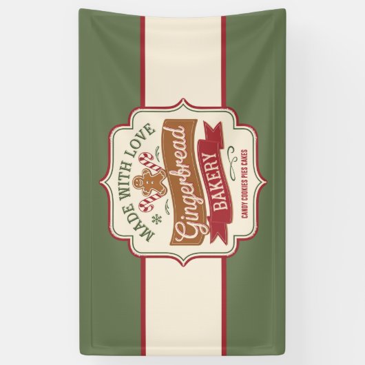 Kerstkoekjes taart verkopers spandoek (Verticaal)