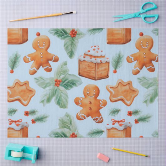 Kerstkoekjes taarten peperkoek mannen Kerstmis Tissuepapier (Craft)