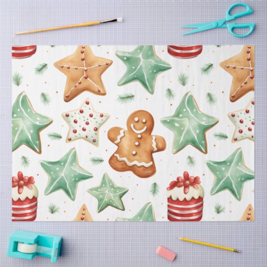 Kerstkoekjes taarten peperkoek mannen Kerstmis Tissuepapier (Craft)