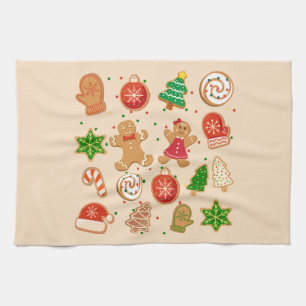 Kerstkoekjes Theedoek