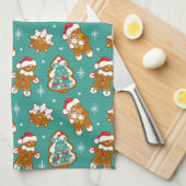 kerstkoekjes theedoek (Quarter Fold)