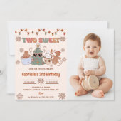 Kerstkoekjes twee lieve 2e verjaardag foto kaart (Voorkant)