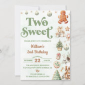 Kerstkoekjes Twee lieve 2e verjaardagsfeest Kaart (Voorkant)