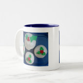 kerstkoekjes tweekleurige koffiemok (Voorkant links)