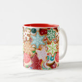 Kerstkoekjes Tweekleurige Koffiemok (Voorkant rechts)