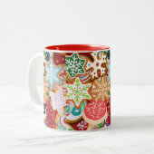 Kerstkoekjes Tweekleurige Koffiemok (Voorkant links)